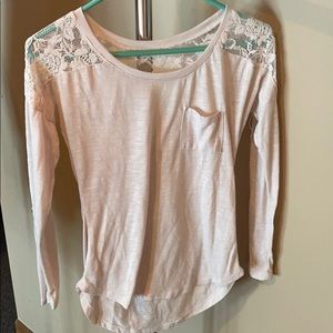 Lace long sleeve shirt